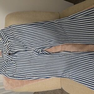 Wrangler Blue and White Striped Flare Jeans